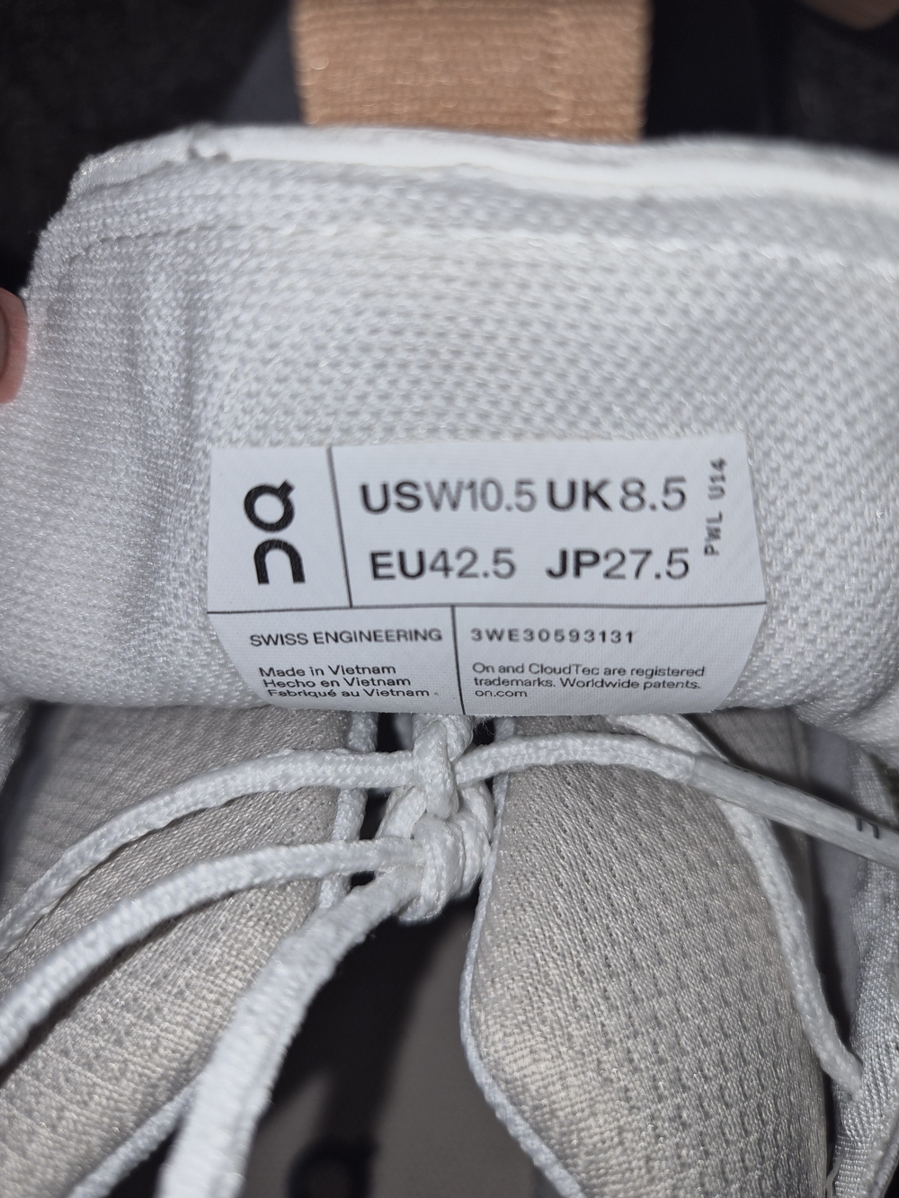On Running Running Ladies Cloudnova White/Tan Running Shoes - Picture 2 of 6